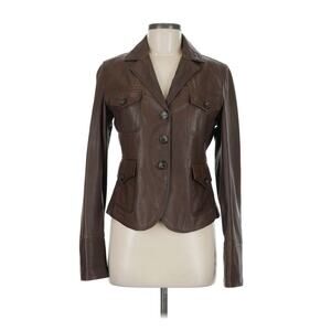 VTG Guess Soft Brown Leather Blazer Jacket M